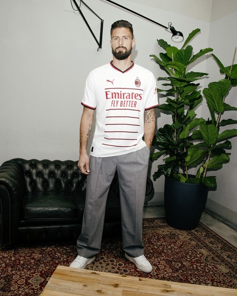 AC Milan Giroud 9 Matchtröja Borta 2022-2023